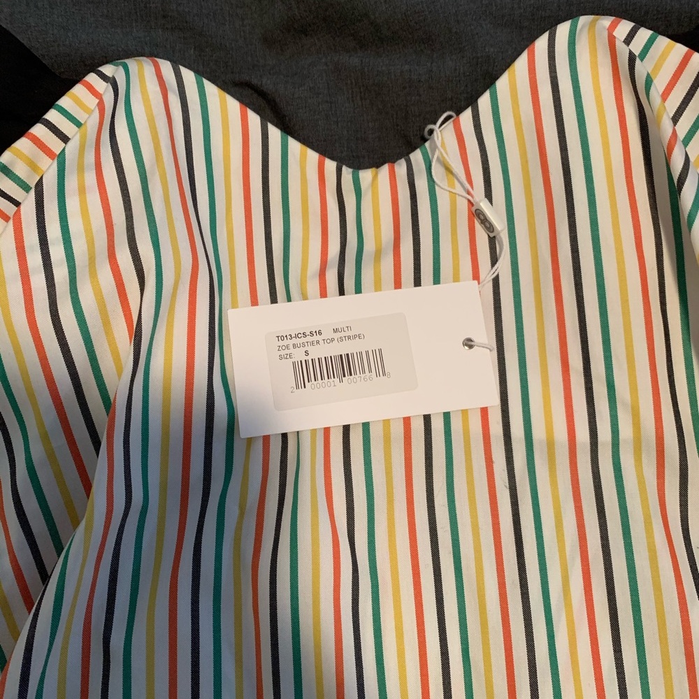 NWT Caroline Constas Zoe top in stripe - size S - Picture 4 of 5